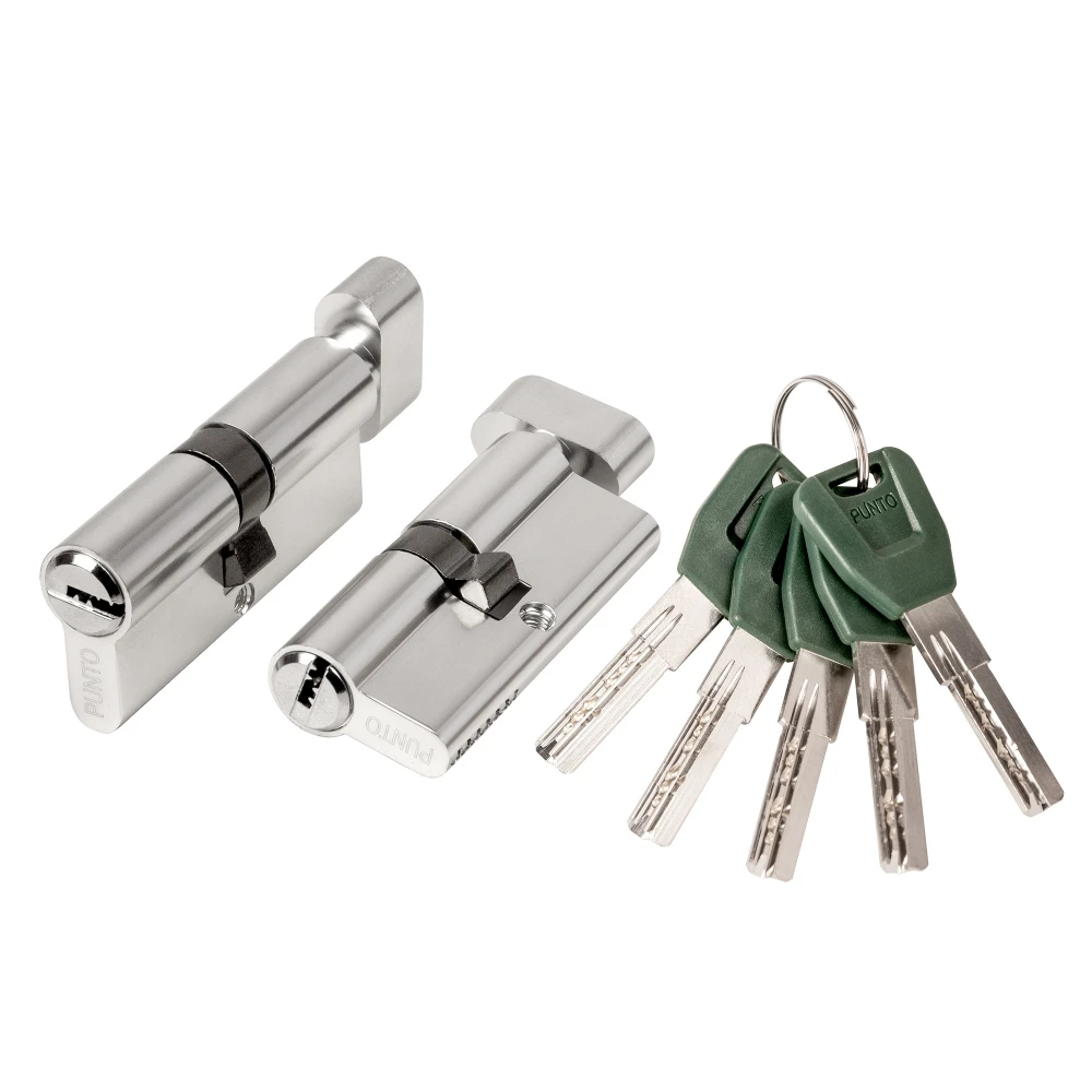 Фото Цилиндровый механизм (A202/90) A2002Knob90(35+10+45) с вертушкой SN никель