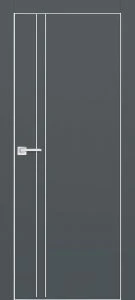 Межкомнатная дверь P-20 AL  молдинг Графит