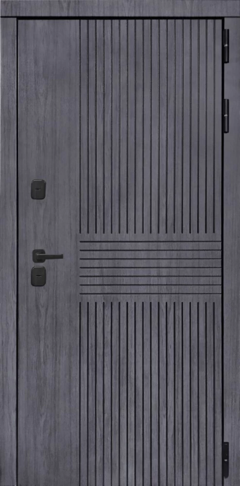 Входная дверь ДвериПРО Берген Лаура-2 (16мм, светлый мореный дуб) DPRO197028 внешняя сторона