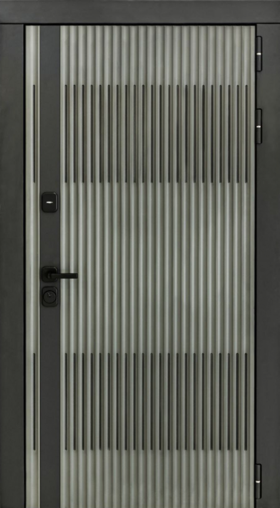 Входная дверь ДвериПРО Elfy Без фрезеровки Дуб арктик горизонт DPRO198249 внешняя сторона