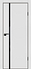 Межкомнатная дверь P-22  кромка ABS черная c 4-х ст. Белый матовый